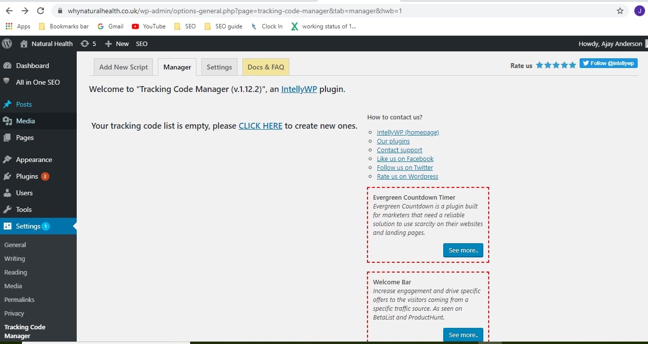 Google analytics management