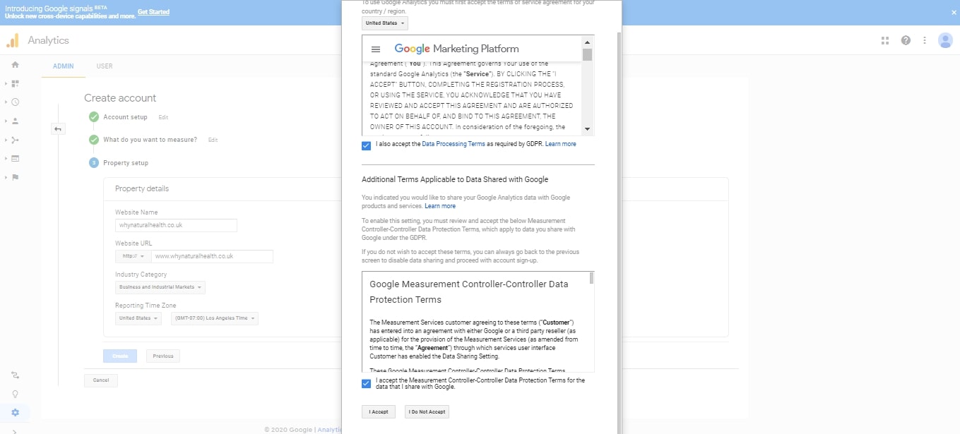 Google analytics sign in