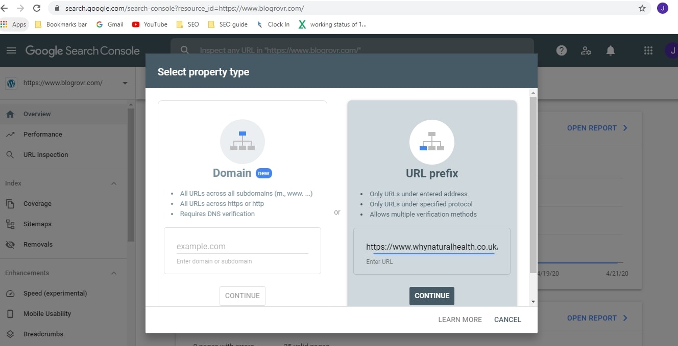 Google search console