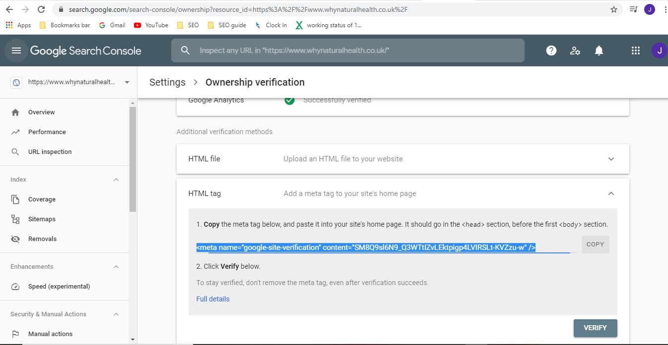 create search console